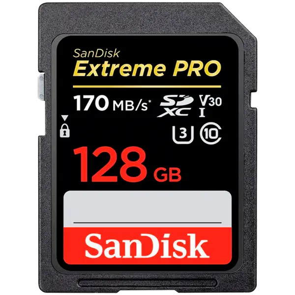 SANDISK Extreme PRO 128GB V60 UHS-II SD cards, 280/100MB/s,V60,C10,UHS-II - SDSDXEP-128G-GN4IN