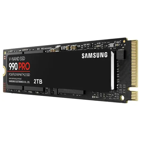 SSD 2TB, Samsung 990 PRO (MZ-V9P2T0BW), PCIe 4.0 NVMe, M.2 (2280), скорост на четене 7450Mb/s, скорост на запис 6900MB/s