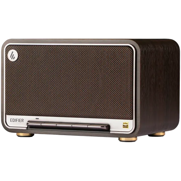 Edifier D32 2.1 Speaker, BT V5.3, Wi-Fi, AUX, USB-C, 1x 4-inch Midrange Driver, 2x 1-inch Tweeters - D32-BL WALNUT