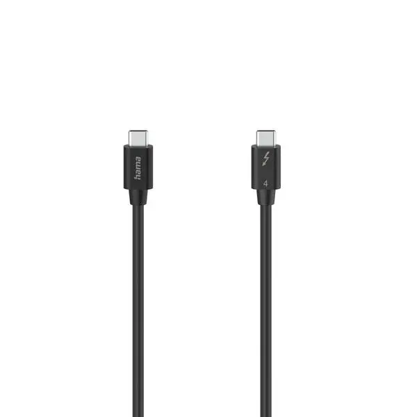 HAMA Кабел "USB-C" Thunderbolt-4, 40 Gbit/s, 5A, 100W, Ultra-HD 8K, 0.80 m - HAMA-200659