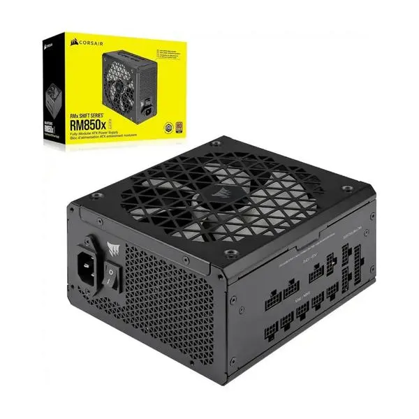 Захранване Corsair RM850x Shift 2025, 850W, Active PFC, 80 Plus Gold, 140mm вентилатор