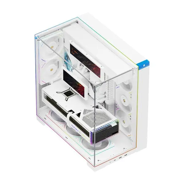 Thermalright кутия Case ATX - TR-A70 Vision White - 9.16 inch LCD Display, USB-C - TR-A70-VISION-WH