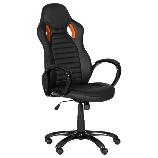 Геймърски стол Carmen 7502 - черно-оранжев - 3520690_2