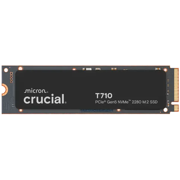 CRUCIAL T710 1TB PCIe Gen5 NVMe M.2 2280 SSD up to 14900 MB/s read and 13700 MB/s write - (1005) - CT1000T710SSD8