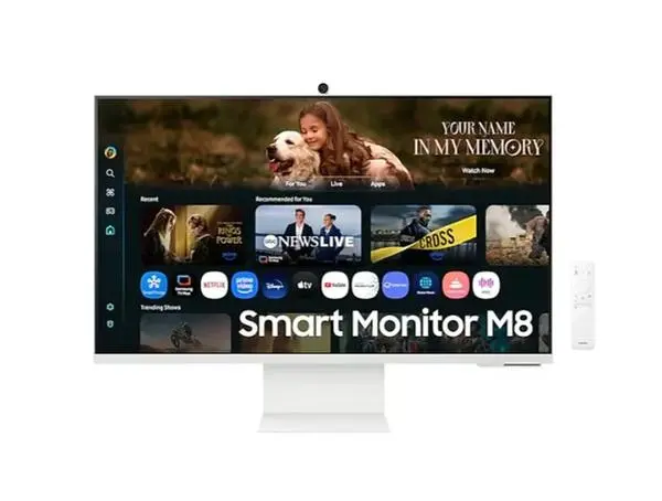 Samsung 32FM801 32" VA SMART 3840x2160, Bluetooth 4.2, WiFi 5, USB-C 65W, 2xUSB, 2xHDMI , Speakers, White - LS32FM801UUXDU