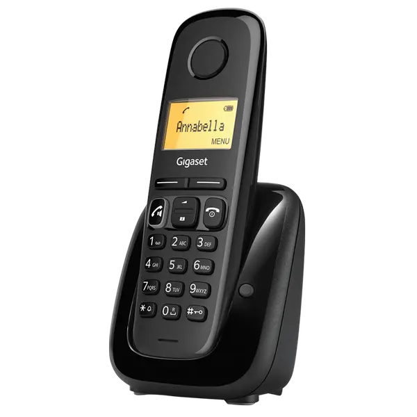 Безжичен DECT телефон Gigaset A280 - черен