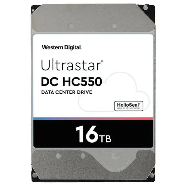 Твърд диск 16TB Western Digital Ultrastar DC HC550 (0F38357), SAS 12Gb/s, 7200 rpm, 512MB кеш, 3.5" (8.89 cm), WUH721816AL5204
