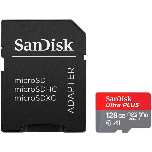 SanDisk High Endurance microSDXC 128GB + SD Adapter - for dash cams & home monitoring, up to 10,000 Hours, Full HD / 4K videos, up to 100/40 MB/s Read/Write speeds, C10, U3, V30 - SDSQQNR-128G-GN6IA