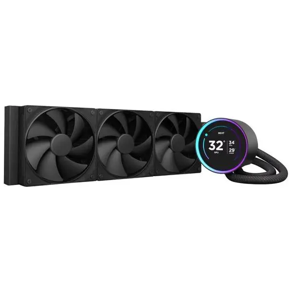 Охладител за процесор NZXT Kraken Elite 360 V2 Black LCD Display - NZXT-FAN-RL-KN36E-B2