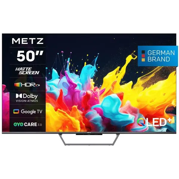 Телевизор METZ 50MQE7600Z, 50"(126 см), QLED, Google TV, 4K/UHD, 60Hz - METZ-TV-50MQE7600Z