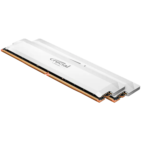 Crucial Pro Overclocking 32GB Kit (2x16GB) DDR5-6000 UDIMM CL36 White (16Gbit) - CP2K16G60C36U5W