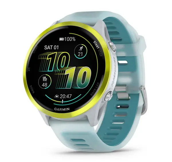 Garmin Forerunner 570 - 47мм - Forerunner 570 - 47мм - Amp Yellow Aluminium с Translucent Whitestone/Turquoise каишка - 010-02971-01