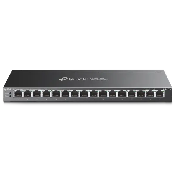 16-портов гигабитов комутатор TP-Link TL-SG116P с 16-портов PoE+ (v)