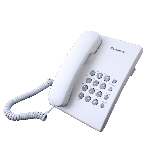 Стационарен телефон Panasonic KX-TS500 - бял - 1010052