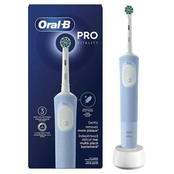 Ел. четка за зъби Oral B D103 PRO BLUE, 2D почистваща технология, 3 режима на почистване, синя