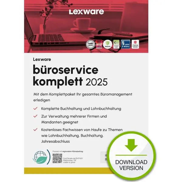 Lexware B?roservice Komplett 2025 Mehrplatzversion - 1 Device, ABO - ESD -DownloadESD -  (К)  - 09038-2024 (8 дни доставкa)