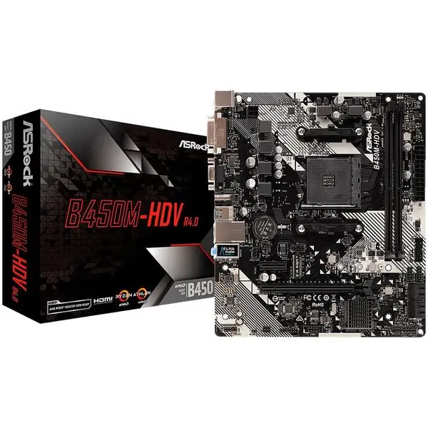 ASROCK Desktop B450M-HDV R4.0: Мощна дънна платка за всеки геймър