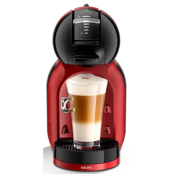 Кафемашина на капсули Krups Nescafe Dolce Gusto Mini Me, 1500W, 15 bar, 0.8 l. обем на резервоара за вода, червенo-черна, KP123H10