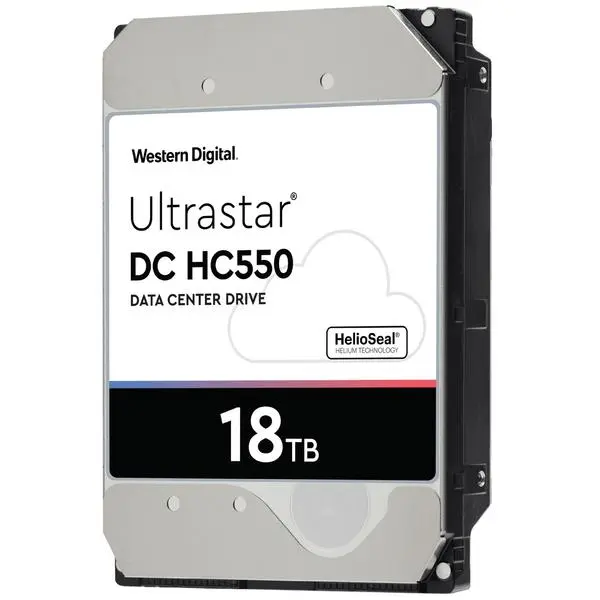 Твърд диск 18TB WD Ultrastar DC HC550, SATA 6Gb/s, 7200 rpm, 512MB WUH721818ALE6L4, 0F38459