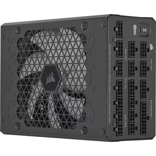 Захранване Corsair HX1200i (2025) (CP-9020307-EU), 1200W, Active PFC, 80 Plus Platinum, 140mm вентилатор