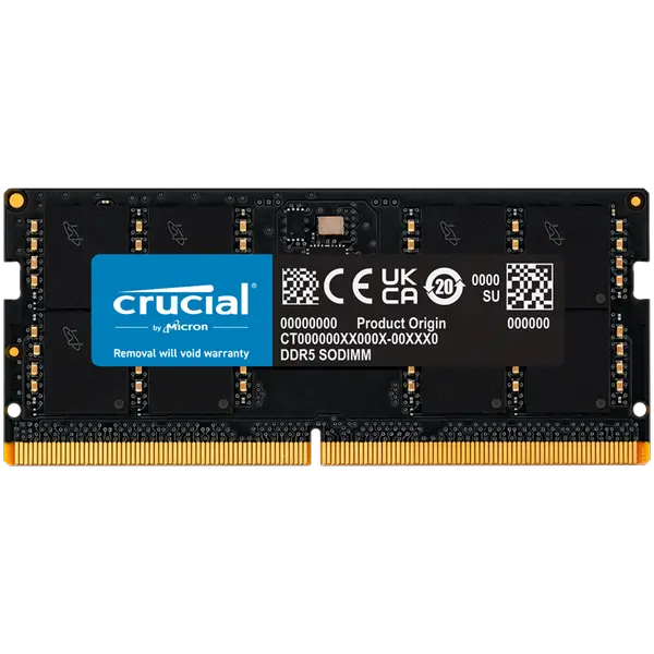 Crucial 32GB DDR5-4800 SODIMM CL40 (16Gbit), EAN: 649528906533 - CT32G48C40S5