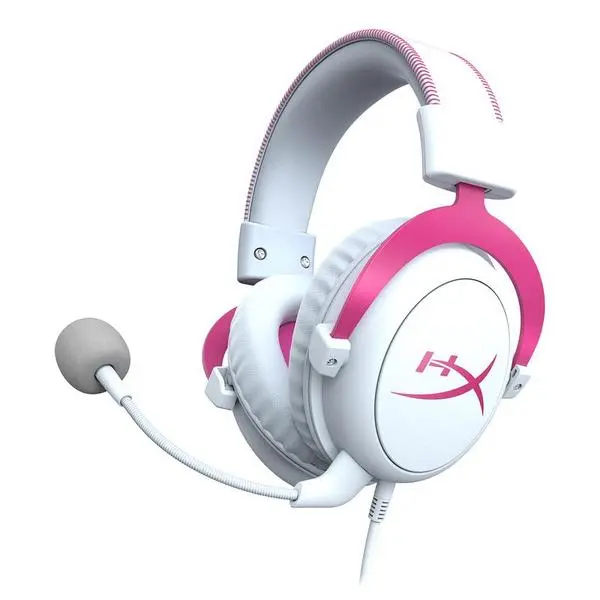 Геймърски слушалки HyperX Cloud II Pink, Микрофон, Розово/Бяло - HX-HEAD-CIIP-PK