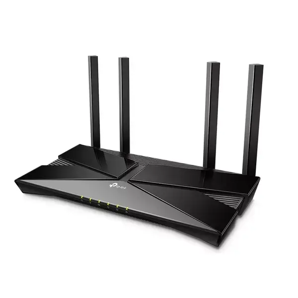 Безжичен рутер TP-Link Archer AX53 AX3000, 3000Mbps, 2.4GHz (574Mbps)/5GHz (2402Mbps), Wi-Fi AX, 4x 10/100/1000Mbps LAN, 1x 10/100/1000Mbps WAN, 4 външни антени