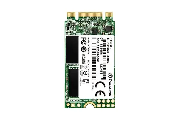 Transcend 512GB, M.2 2242 SSD, SATA3 B+M Key, TLC - TS512GMTS430S