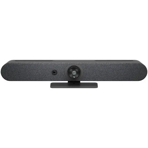 Конферентна камера Logitech Rally Bar Mini Graphite, 3x говорителя, 4K, 6 вградени микрофона, управляема (PTZ), LAN, Wi-Fi, HDMI, USB, черна, 960-001339