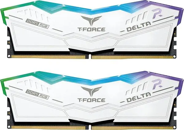 Team Group T-Force Delta RGB White DDR5 32GB (2x16GB) 6000MHz CL38 FF4D532G6000HC38ADC01 -  FF4D532G6000HC38ADC01