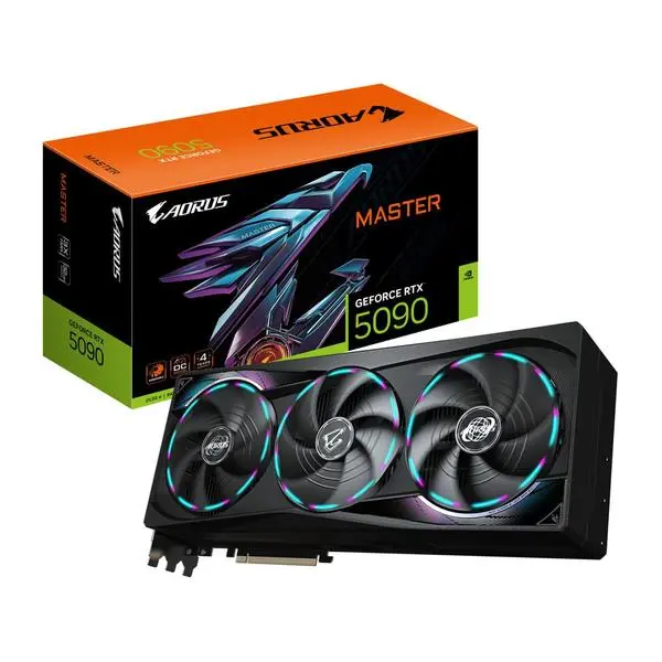 Видео карта Nvidia GF RTX 5090, 32GB, Gigabyte Aorus Master, PCI-E 5.0, GDDR7, 512-bit, DisplayPort, HDMI, GV-N5090AORUS M-32GD