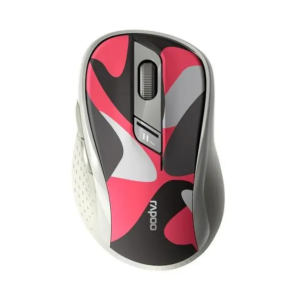 Безжична оптична мишка RAPOO M500 Silent - безшумна, червена