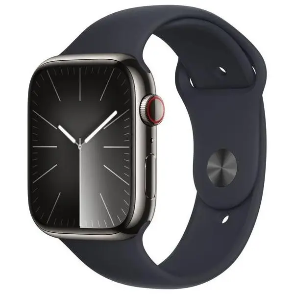 Apple Watch Series 9 45 mm Digital 396 x 484 pixels Touchscreen 4G Graphite Wi-Fi GPS (satellite) -  (К)  - MRMW3QF/A (8 дни доставкa)