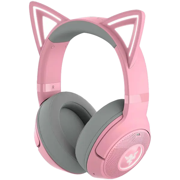 Kraken Kitty BT V2 - Quartz Ed. Pink, Wireless Gaming Headset, Kitty Ears and Earcups - RZ04-04860100-R3M1