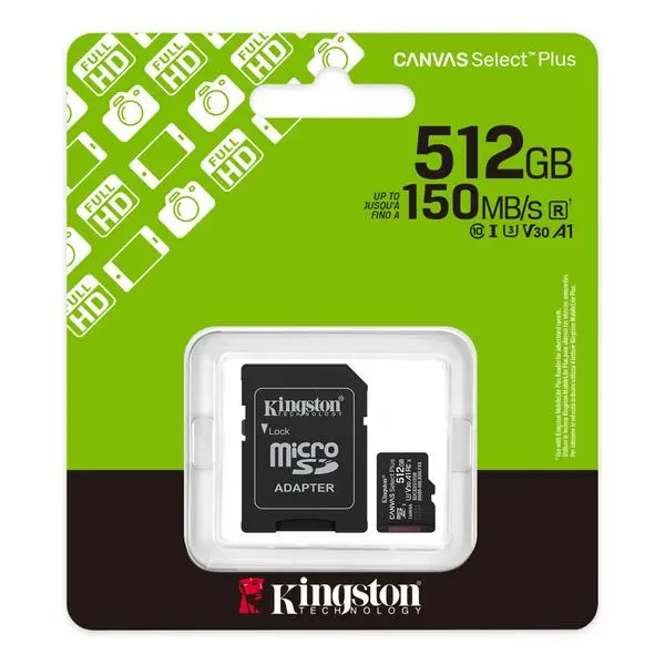 Kingston Canvas Select Plus, microSDXC 512GB, KIN-SDCS3-512GB
