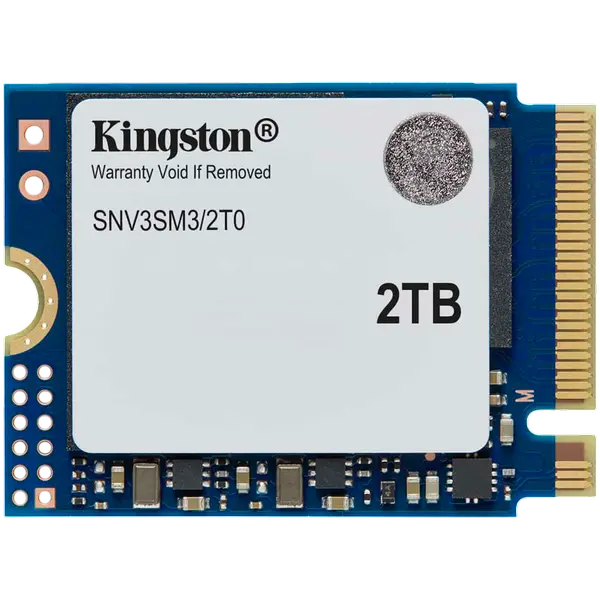 Kingston 2TB NV3 SSD M.2 2230 PCIe 4.0 NVMe, Read: 6,000/ Write: 5,000MB/s - (1005) - SNV3SM3/2T0