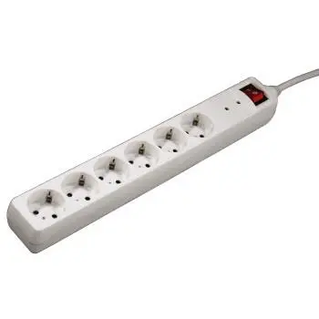 Hama Distribution Panel 6 sockets 1.4m White 47778