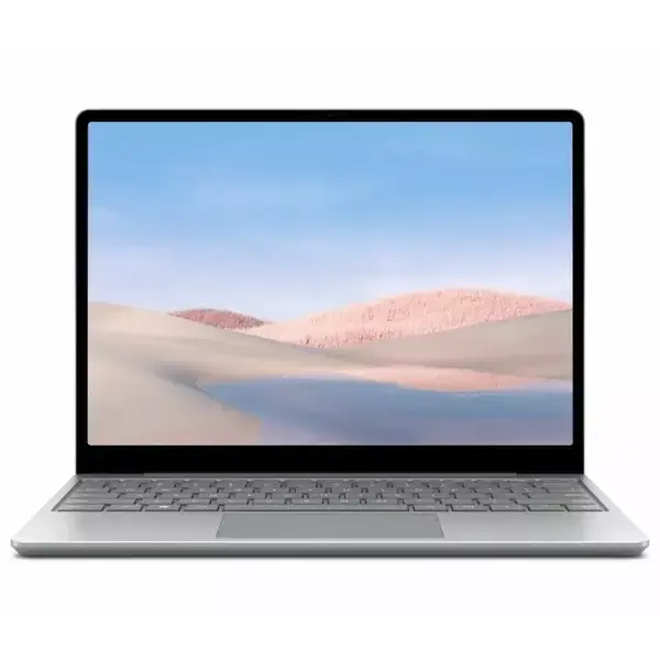 Лаптоп Microsoft Surface Laptop Go (21K-00009)(сребрист), i5-1035G1 1.0/3.6 GHz, 12.4" (31.50cm) PixelSense GlareTouchscreen Display, (USB-C), 4GB DDR4, 64GB SSD, Windows 10 Pro