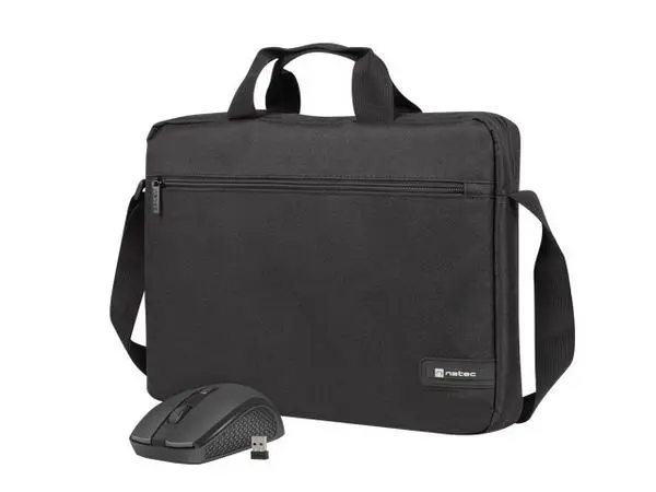 Natec laptop bag WALLROO 2 15.6" with wireless mouse Black - NTO-2051