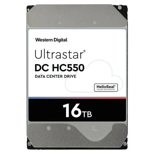 HDD Server WD/HGST ULTRASTAR DC HC550 (3.5’’, 16TB, 512MB, 7200 RPM, SATA 6Gb/s, 512N SE NP3), SKU: 0F38462 - WUH721816ALE6L4