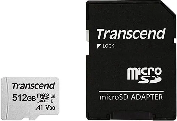 Transcend 512GB microSD UHS-I U3 A1 (with adapter) - TS512GUSD300S-A