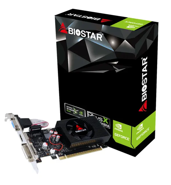 Видео карта BIOSTAR GeForce GT730, 4GB, GDDR3, 128 bit, DVI-I, D-Sub, HDMI - BIO-VC-N-VN7313TH41