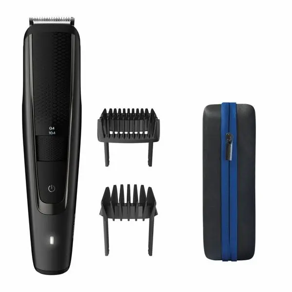 Тример Philips BT5515/70, 40 настройки на дължината, ножчета от неръждаема стомана, до 90 минути време на работа, черен