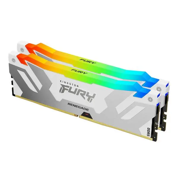 Kingston Fury Renegade White RGB 32GB(2x16GB) DDR5 6000MHz CL32 KF560C32RWAK2-32 -  KF560C32RWAK2-32