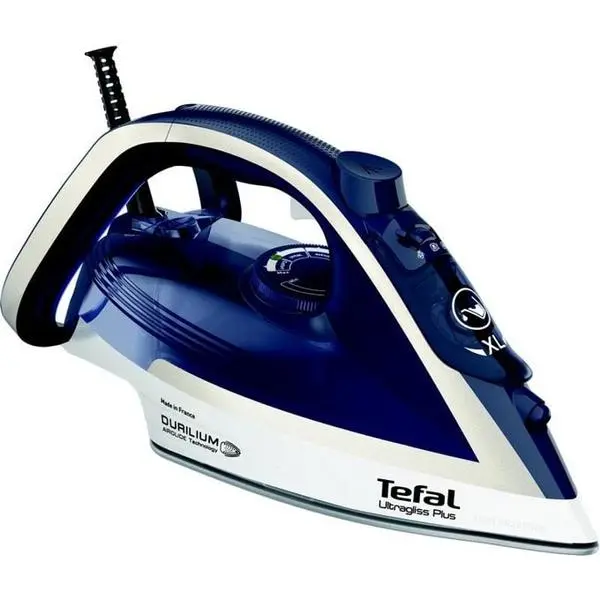 Парна ютия Tefal FV6812E0, вместимост на резервоара 270 мл, до 50 г/мин непрекъсната пара, парен удар до 260 г., антикапкова система, 2800W, синя