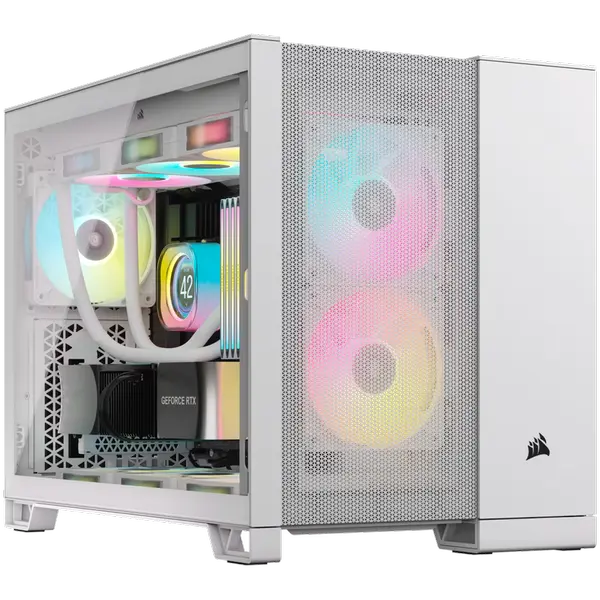 Corsair 2500D Airflow Tempered Glass Mid-Tower, White - CC-9011264-WW