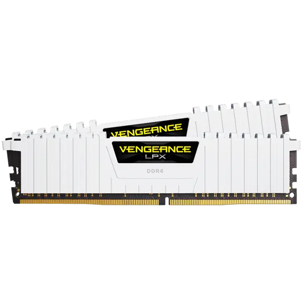 Corsair DDR4, 3200MHz 16GB 2x8GB Dimm, Unbuffered, 16-18-18-36, XMP 2.0, Vengeance LPX White Heatspreader, Black PCB, 1.35V, for SKL, EAN:0843591088381 - CMK16GX4M2B3200C16W