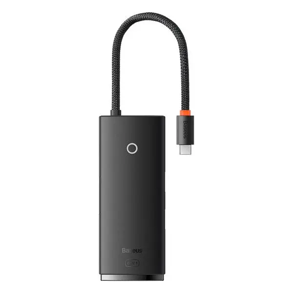 USB хъб Baseus Lite Type-C с 2x USB 3.0/USB Type-C PD/HDMI 1.4/ SD/TF порта черен