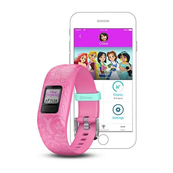 Garmin vivofit jr. 2 - Princess, розова с регулируема каишка - 010-01909-14