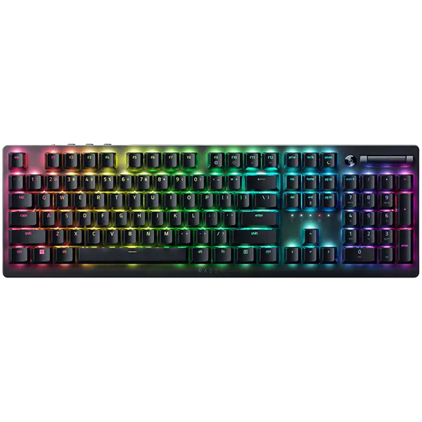 Razer DeathStalker V2 Pro - Линейни оптични суичове - US, Безжична нископрофилна RGB оптична геймърска клавиатура